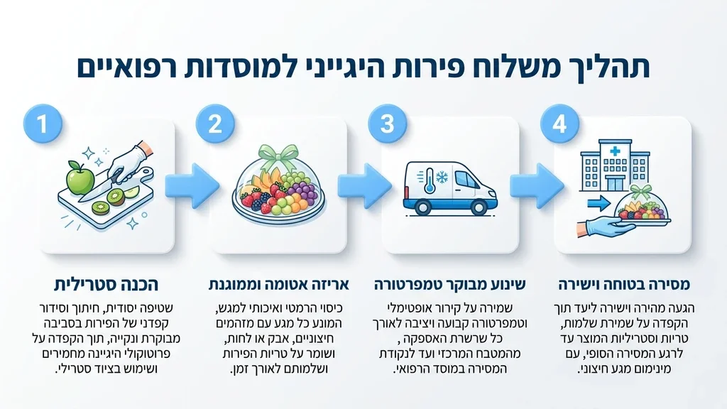 משלוח מגש פירות בית חולים אסותא באשדוד באריזה הרמטית