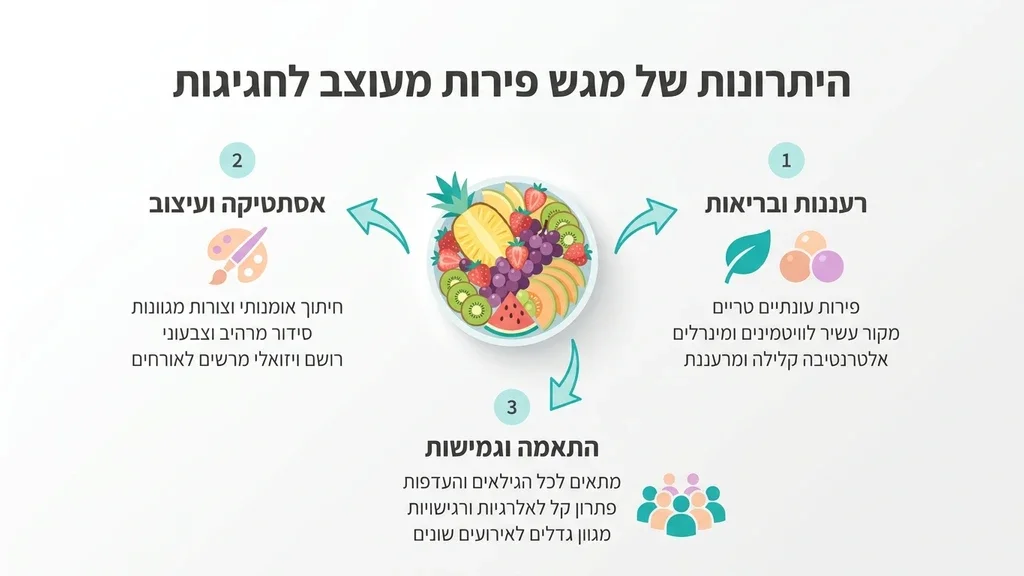 מגשי סושי פירות מעוצבים לאירוע