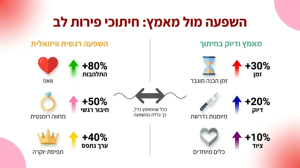 חיתוכי פירות ליום האהבה בצורת לבבות
